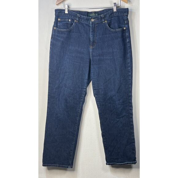 LRL Lauren Jeans Co Ralph Lauren Women's BLUE Jeans Size 14 - Picture 1 of 8